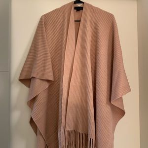 Steve Madden Pink Fringed Poncho